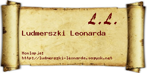 Ludmerszki Leonarda névjegykártya