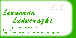 leonarda ludmerszki business card